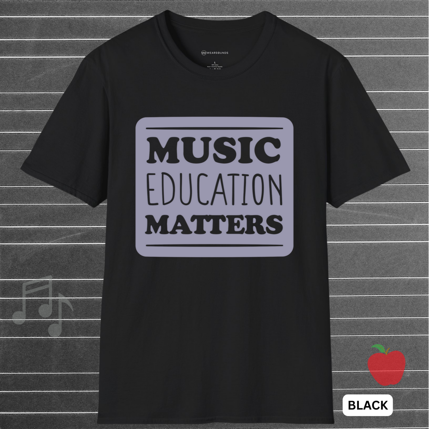MUSIC EDUCATION MATTERS - Grey       | T-SHIRT - 7 colors - 9 sizes | Support the soundtrack of our schools—wear your passion for music education with pride.