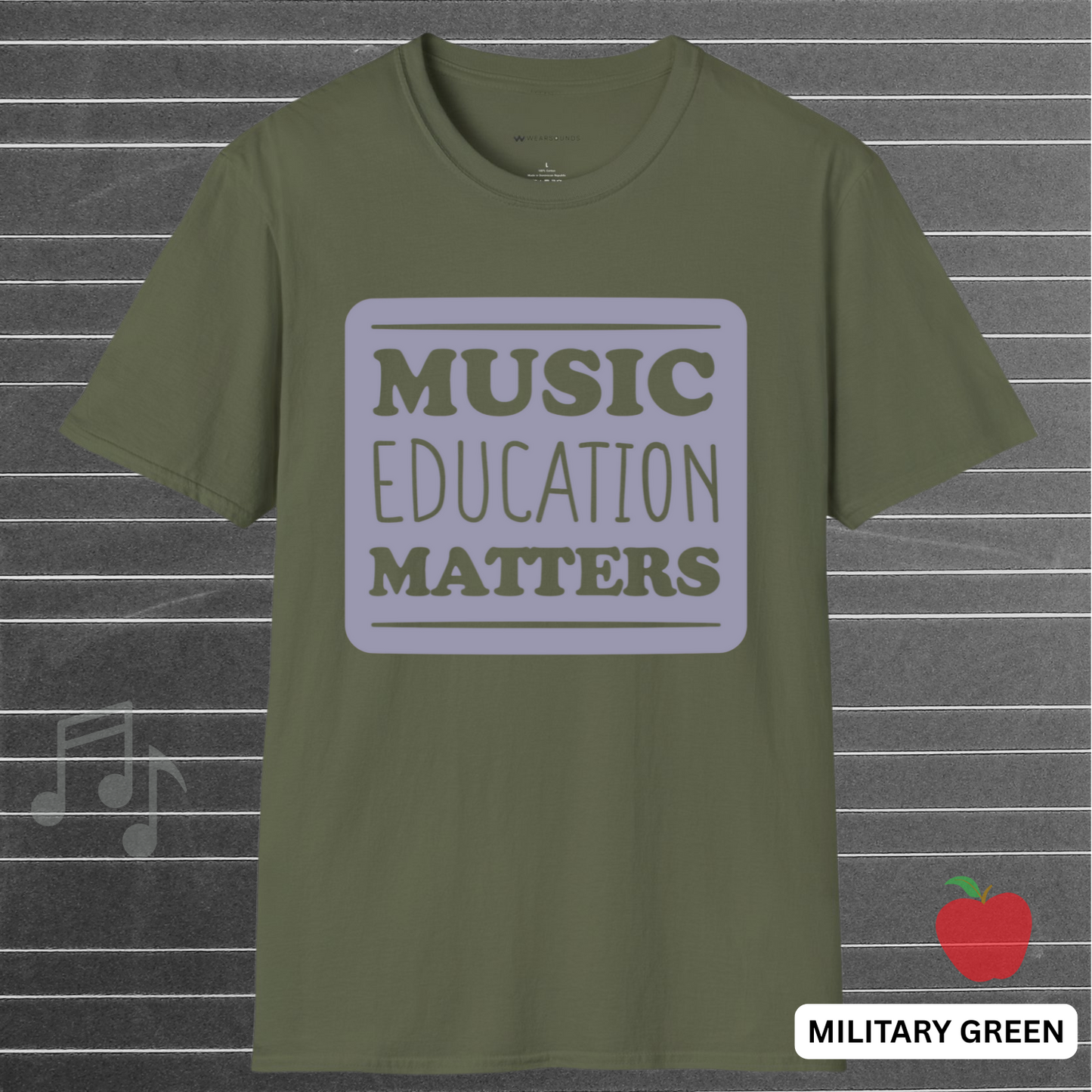 MUSIC EDUCATION MATTERS - Grey       | T-SHIRT - 7 colors - 9 sizes | Support the soundtrack of our schools—wear your passion for music education with pride.