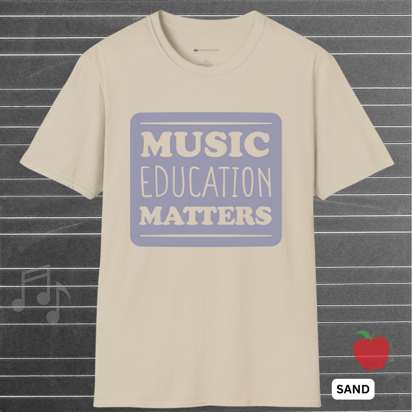 MUSIC EDUCATION MATTERS - Grey       | T-SHIRT - 7 colors - 9 sizes | Support the soundtrack of our schools—wear your passion for music education with pride.