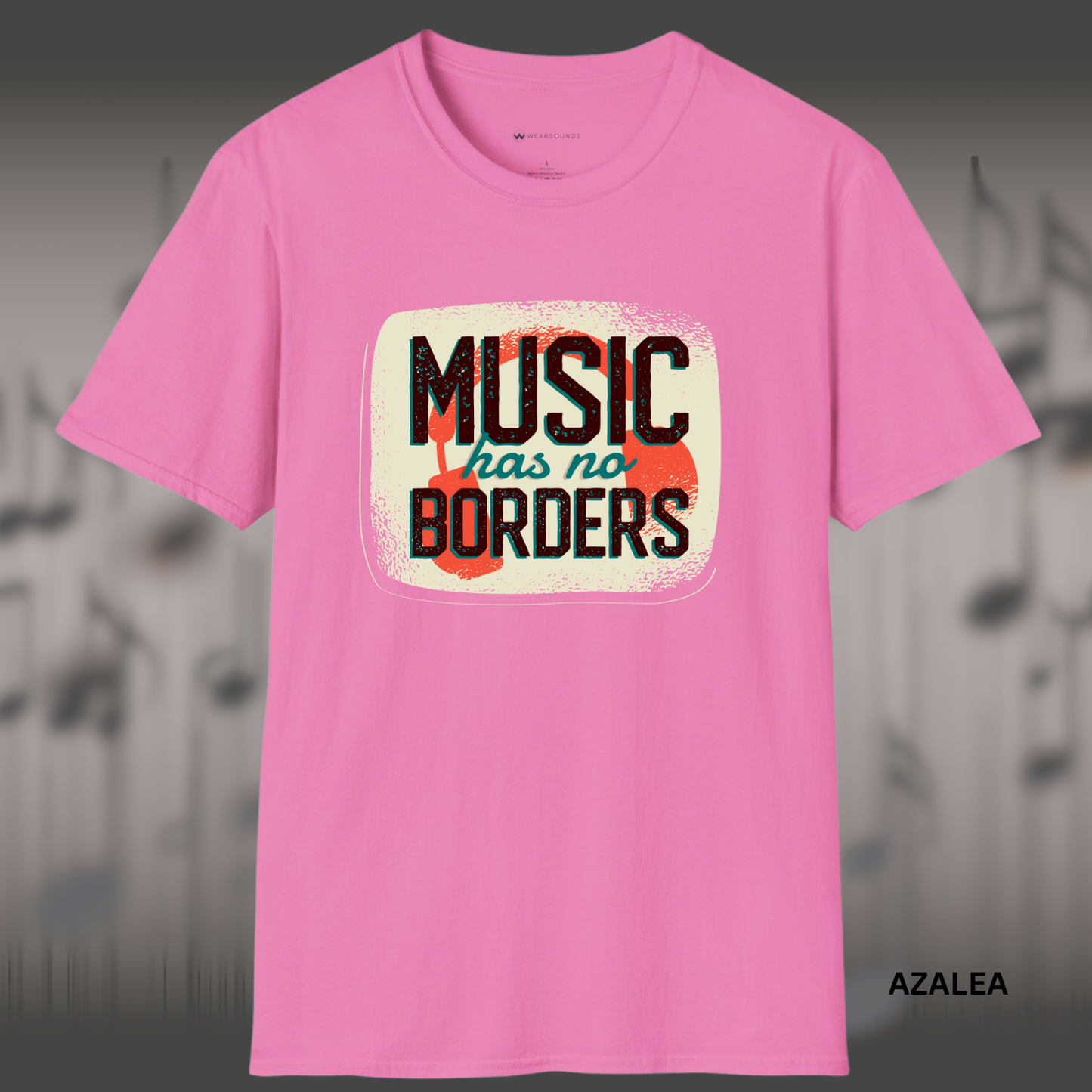 MUSIC HAS NO BORDERS Vintage Style | T-SHIRT - 7 colors - 9 sizes | Unity Through Music for Everyone