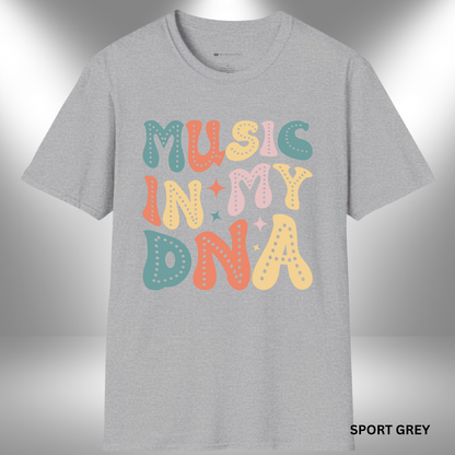 MUSIC IN MY DNA         | T-SHIRT - 7 colors - 9 sizes