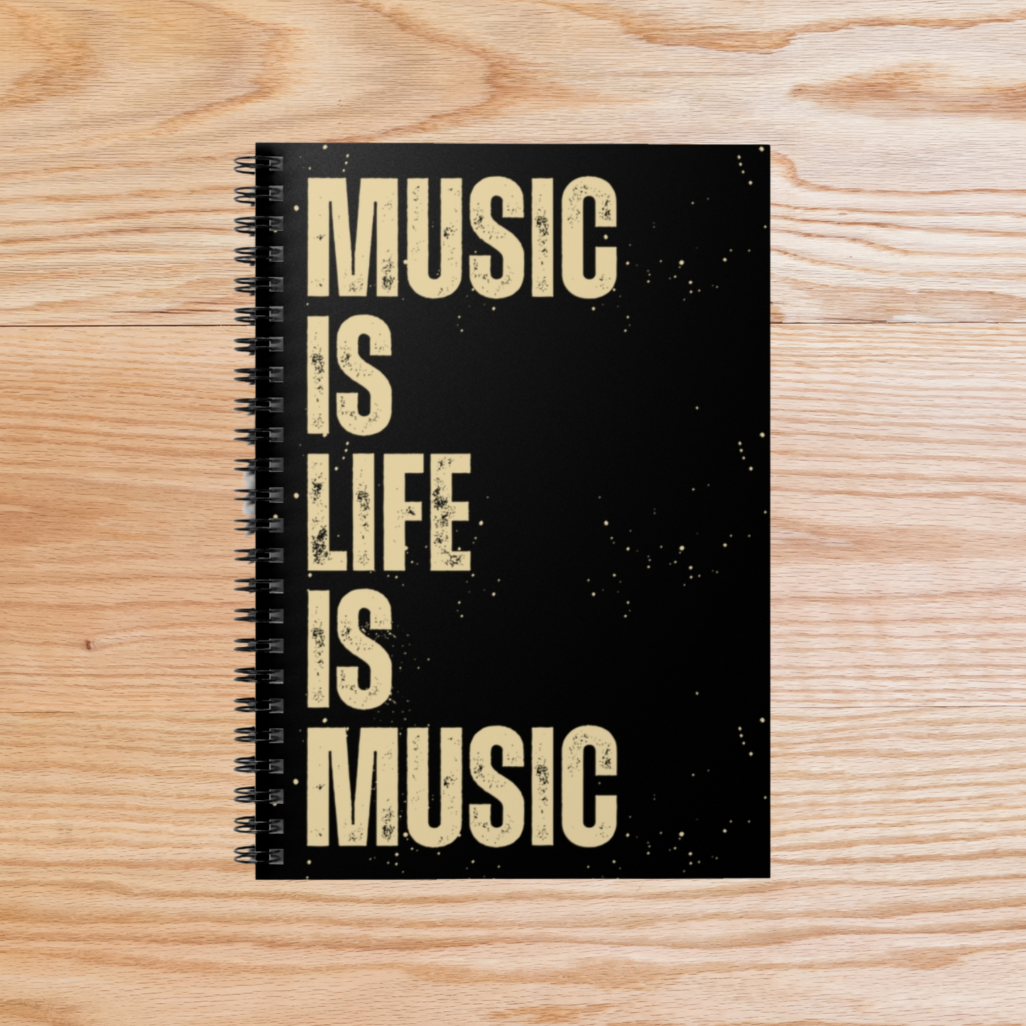 MUSIC IS LIFE Spiral Notebook | Ruled Line Journal, Gift for Musicians, Music Lovers, Daily Planner, Stationery Essential