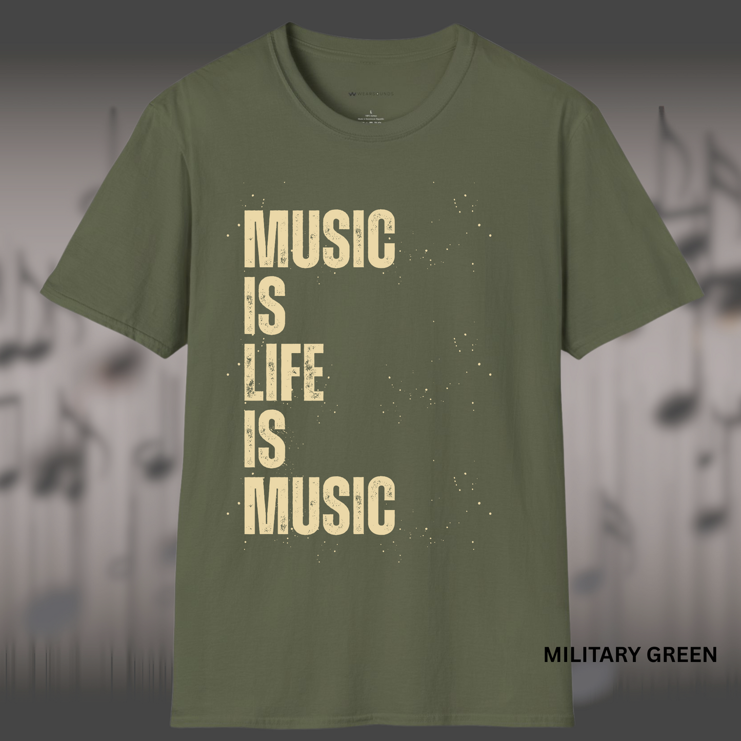 MUSIC IS LIFE IS MUSIC       | T-SHIRT - Limited Colors - 9 Sizes