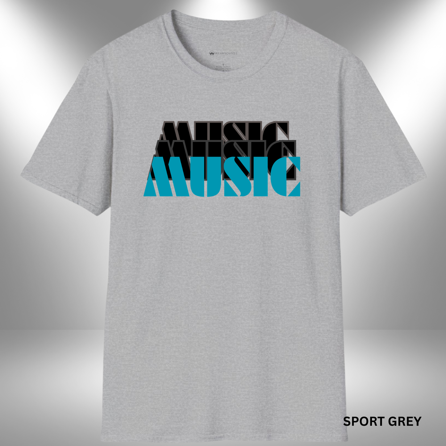 MUSIC TEE     | T-SHIRT - 7 colors - 9 sizes | Music Graphic Tee for Musicians & Music Lovers