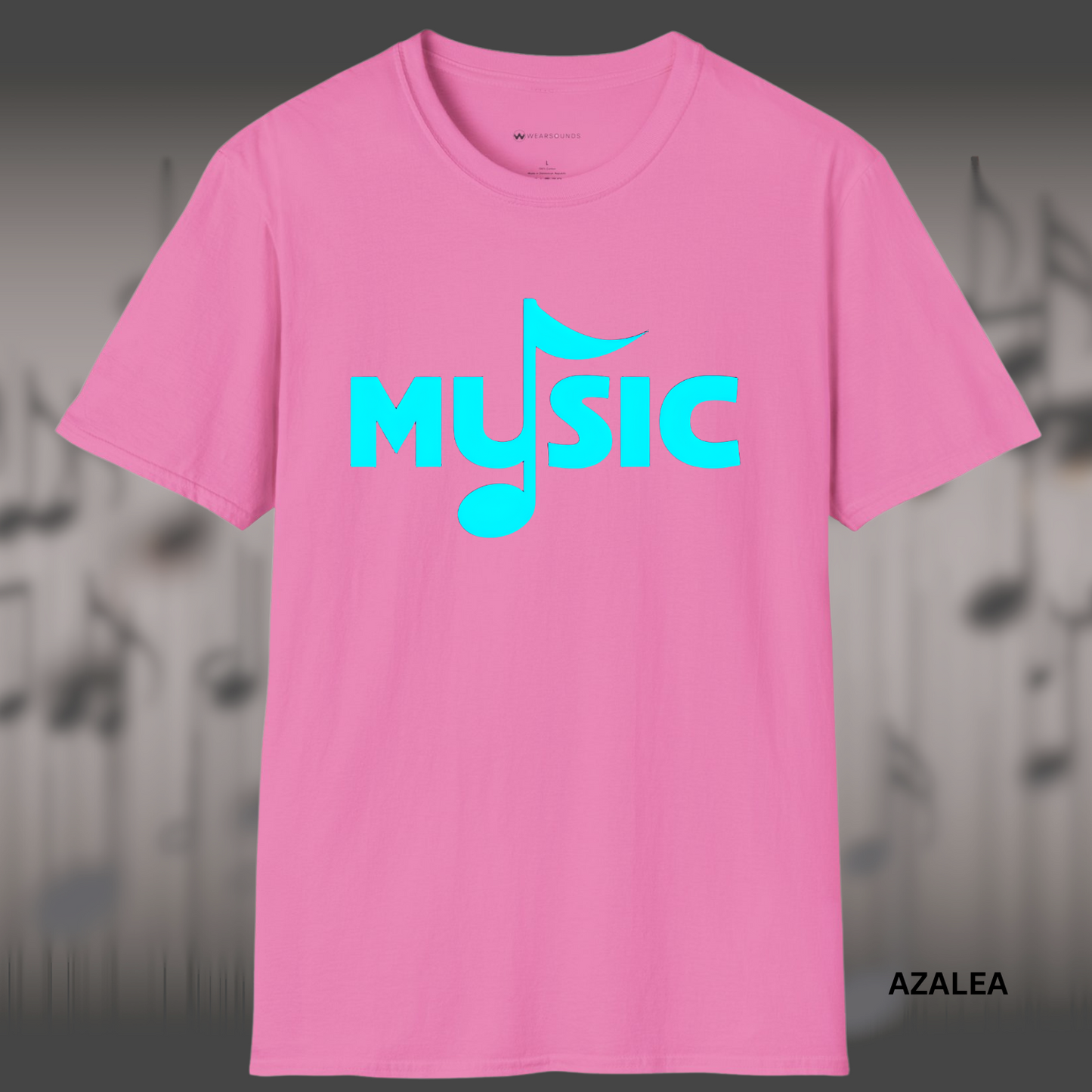 MUSIC (NEON NOTE)     | T-SHIRT - 7 colors - 9 sizes |  Say it with a note. Minimal look, max vibe.  Amp up your fit—grab yours today.