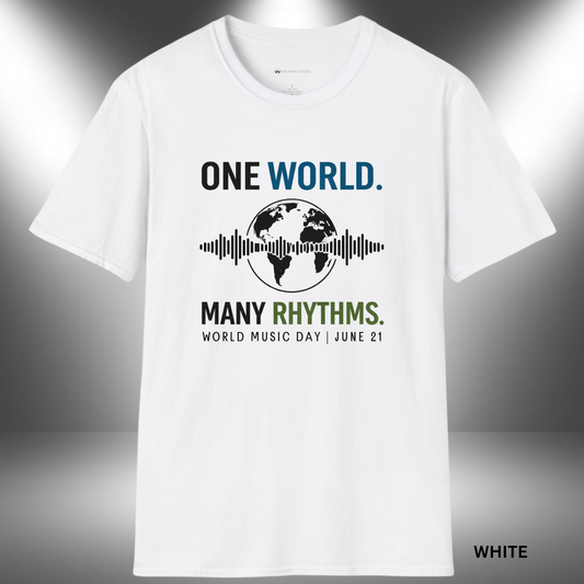 WORLD MUSIC DAY    | T-SHIRT - 4 colors - 9 sizes |  Global Music Unity Shirt for World Music Lovers