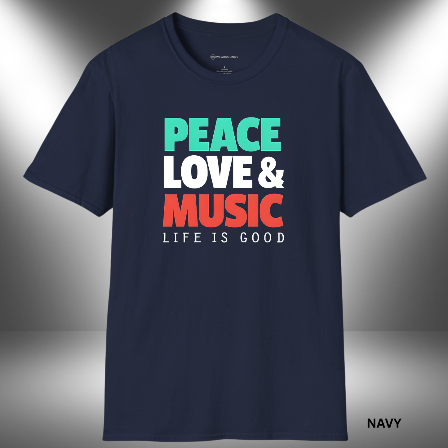 PEACE, LOVE & MUSIC - LIFE IS GOOD     | T-SHIRT - 6 colors - 9 sizes | 🎁 Perfect gift for:  Music lovers of all ages  Festival goers  Peace & positivity