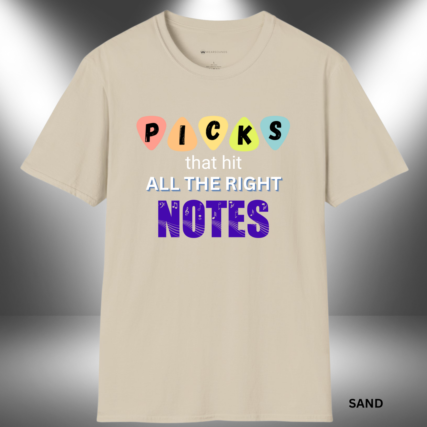 PICKS THAT HIT ALL THE RIGHT NOTES   | T-SHIRT - 7 colors - 9 sizes