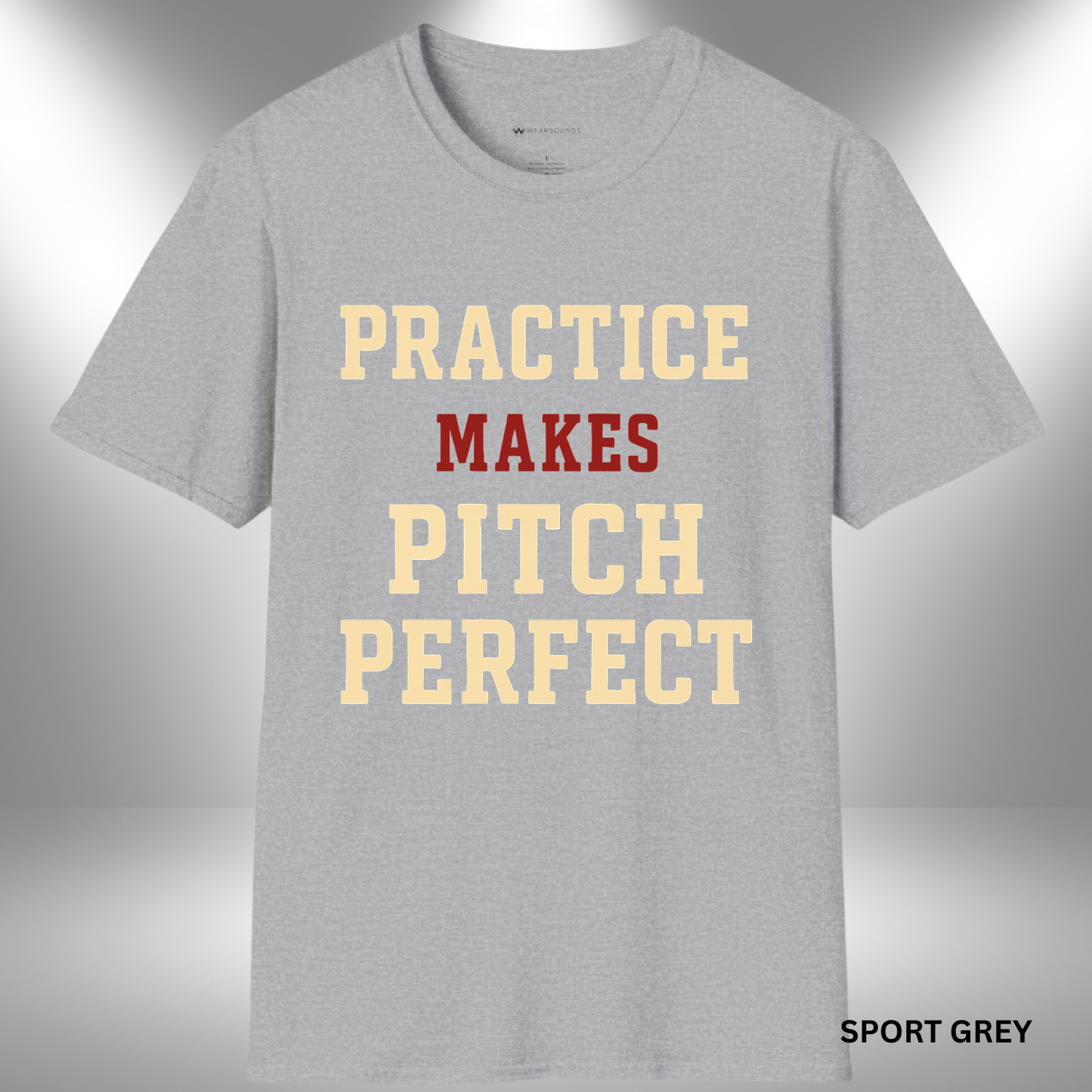PRACTICE MAKES PITCH PERFECT     | T-SHIRT - 6 colors - 9 sizes | Every scale, every take, every rep — it adds up. 🎶