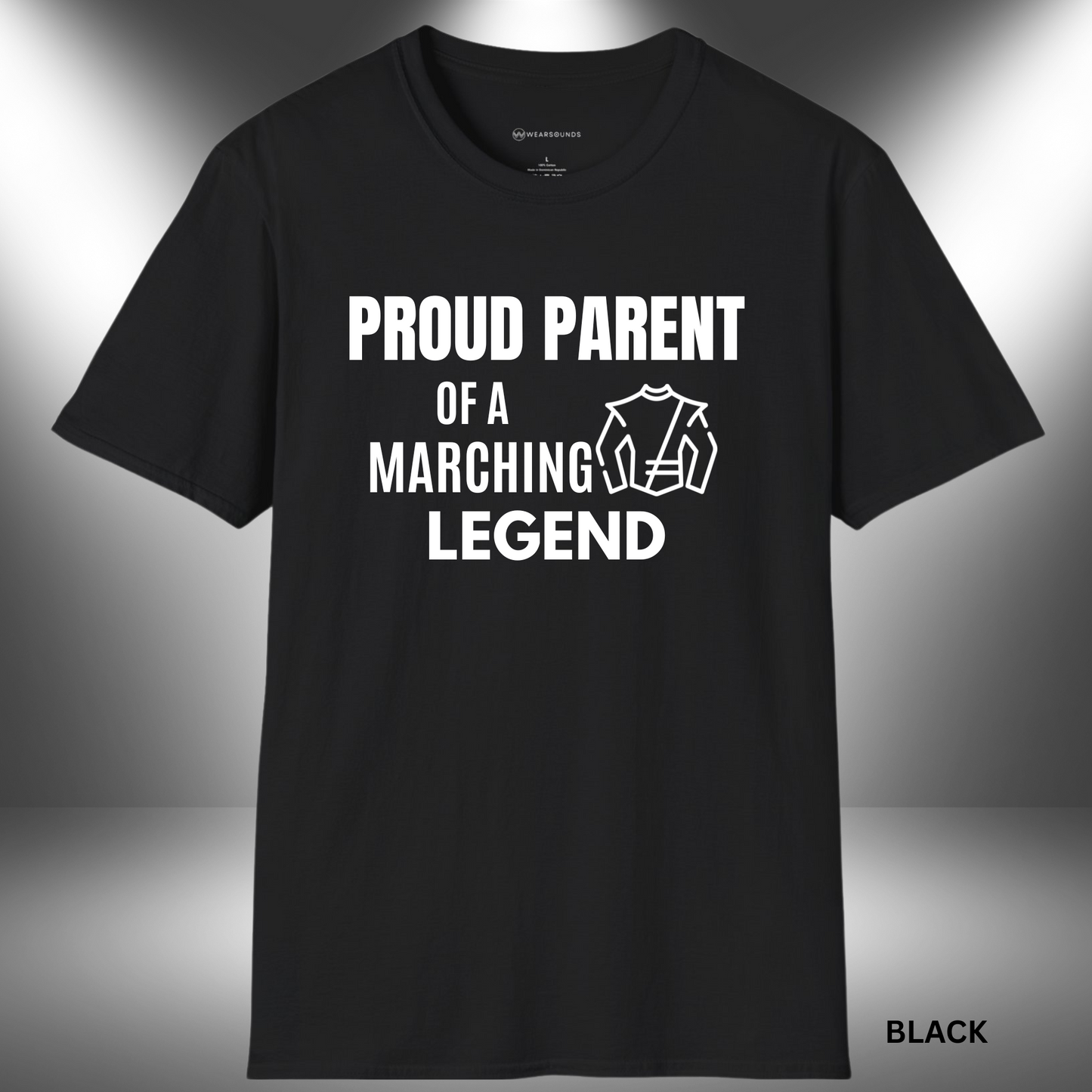 Marching Legend Parent      | T-SHIRT - 7 colors - 9 sizes |  Gift for Band Moms & Band Dads -