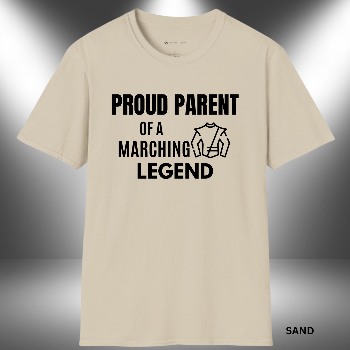Marching Legend Parent      | T-SHIRT - 7 colors - 9 sizes |  Gift for Band Moms & Band Dads -