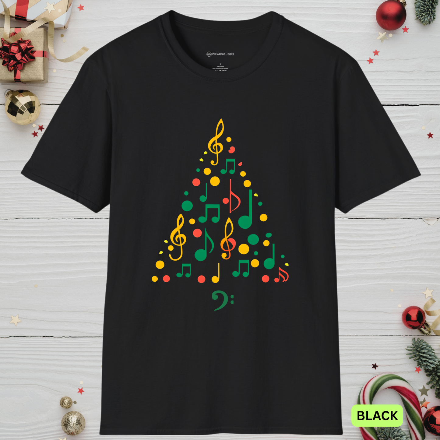 Season’s Soundings    | T-SHIRT - 8 colors - 9 sizes |  🎁 Perfect for: Anyone who believes in the Music of Christmas,  Choir and band teachers, Musicians performing Christmas concerts, Music students and festive families, Carolers and community performers
