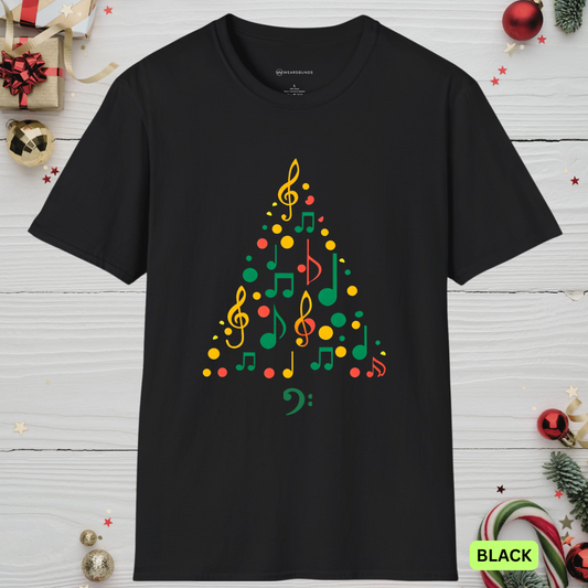 Season’s Soundings    | T-SHIRT - 8 colors - 9 sizes |  🎁 Perfect for: Anyone who believes in the Music of Christmas,  Choir and band teachers, Musicians performing Christmas concerts, Music students and festive families, Carolers and community performers
