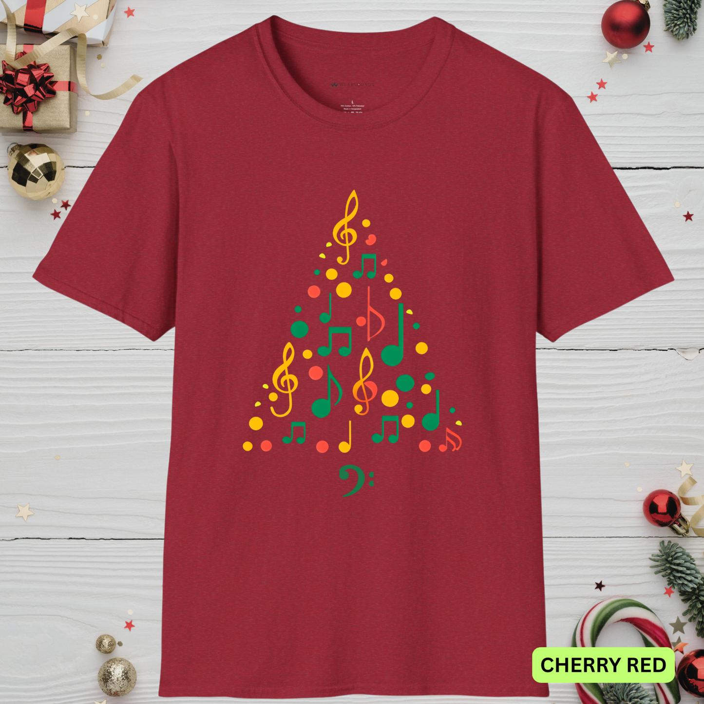 Season’s Soundings    | T-SHIRT - 8 colors - 9 sizes |  🎁 Perfect for: Anyone who believes in the Music of Christmas,  Choir and band teachers, Musicians performing Christmas concerts, Music students and festive families, Carolers and community performers