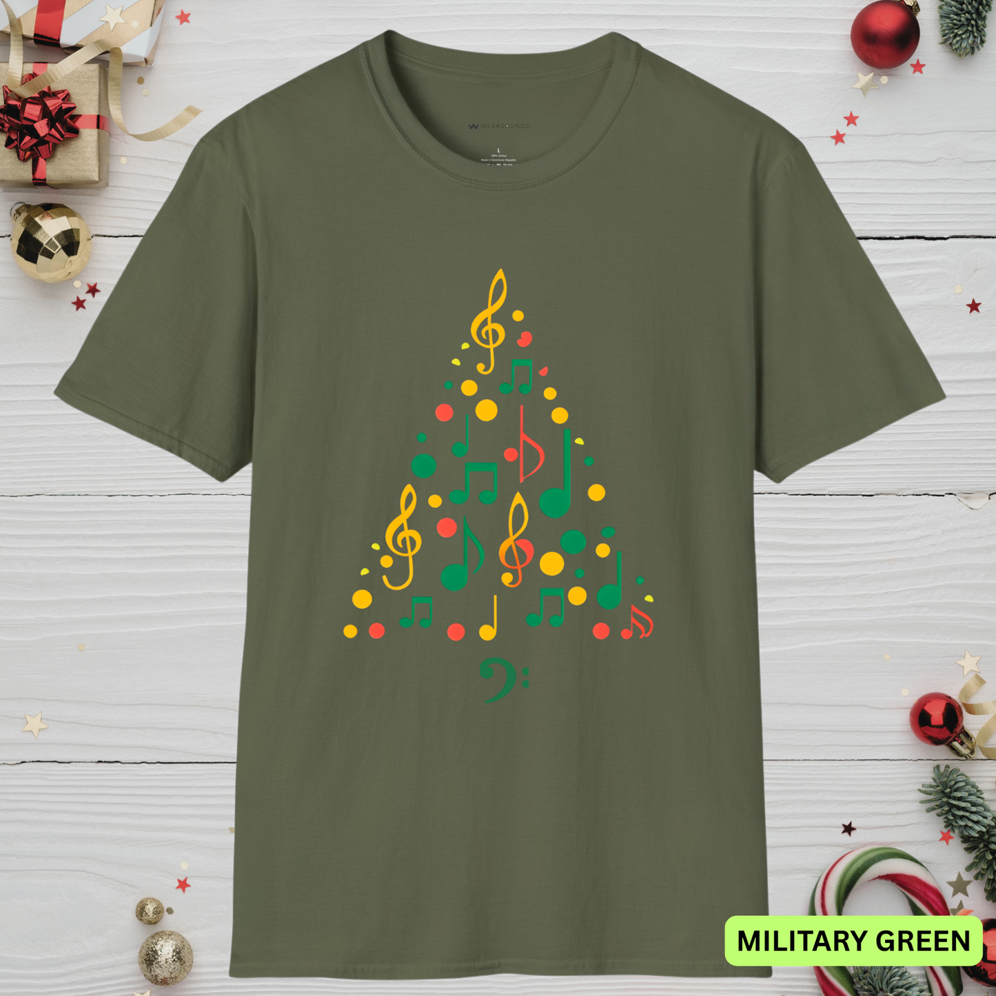 Season’s Soundings    | T-SHIRT - 8 colors - 9 sizes |  🎁 Perfect for: Anyone who believes in the Music of Christmas,  Choir and band teachers, Musicians performing Christmas concerts, Music students and festive families, Carolers and community performers