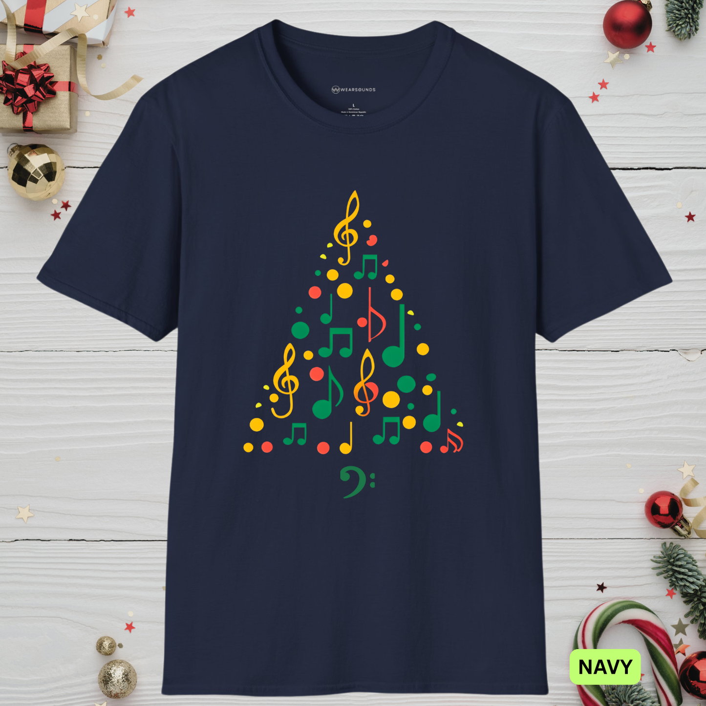 Season’s Soundings    | T-SHIRT - 8 colors - 9 sizes |  🎁 Perfect for: Anyone who believes in the Music of Christmas,  Choir and band teachers, Musicians performing Christmas concerts, Music students and festive families, Carolers and community performers