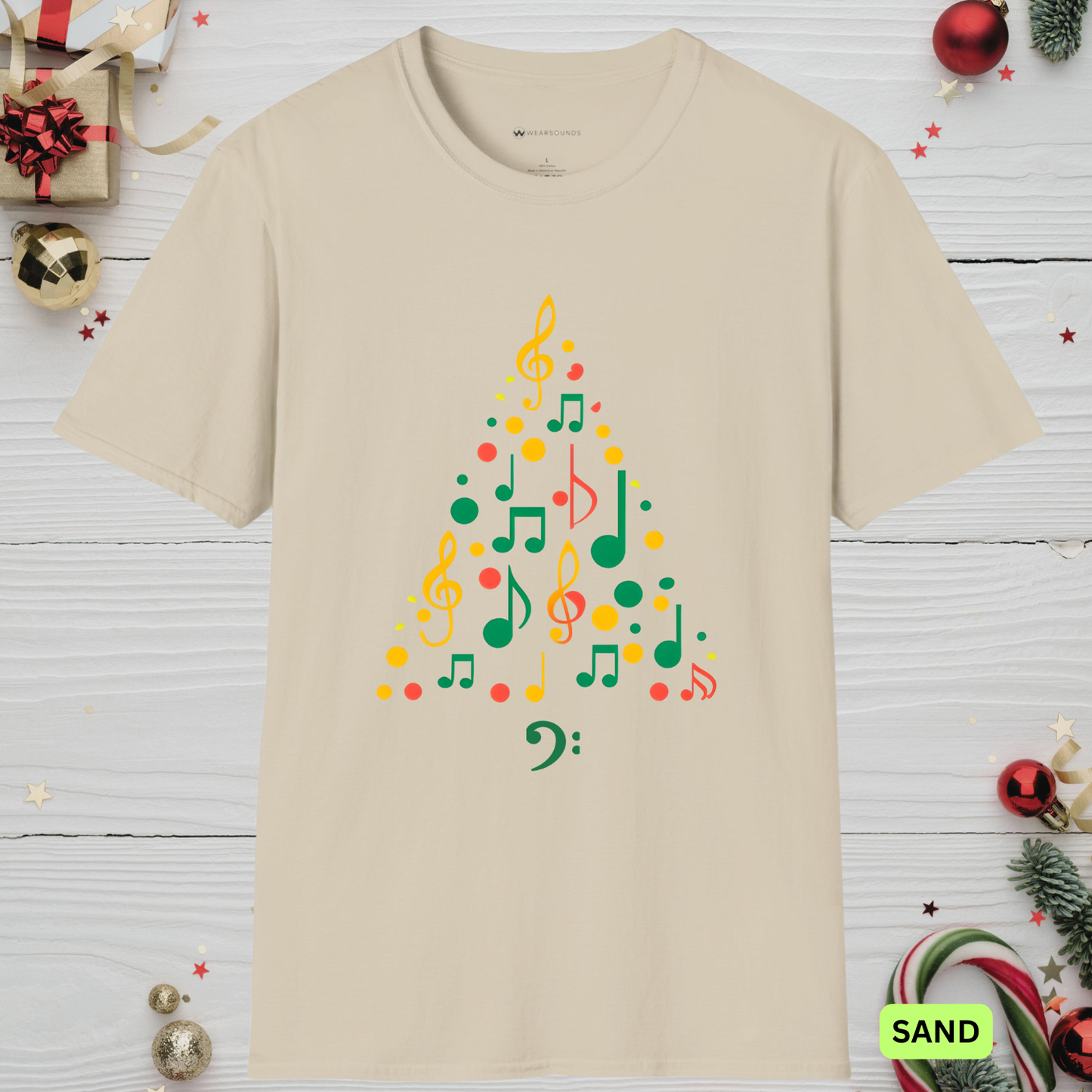 Season’s Soundings    | T-SHIRT - 8 colors - 9 sizes |  🎁 Perfect for: Anyone who believes in the Music of Christmas,  Choir and band teachers, Musicians performing Christmas concerts, Music students and festive families, Carolers and community performers