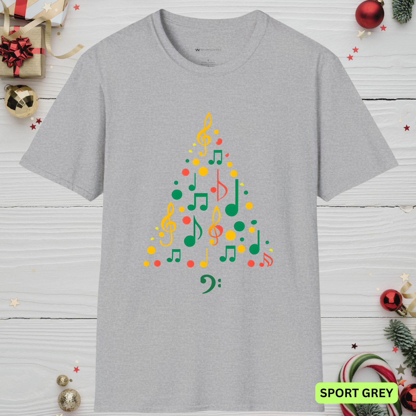 Season’s Soundings    | T-SHIRT - 8 colors - 9 sizes |  🎁 Perfect for: Anyone who believes in the Music of Christmas,  Choir and band teachers, Musicians performing Christmas concerts, Music students and festive families, Carolers and community performers