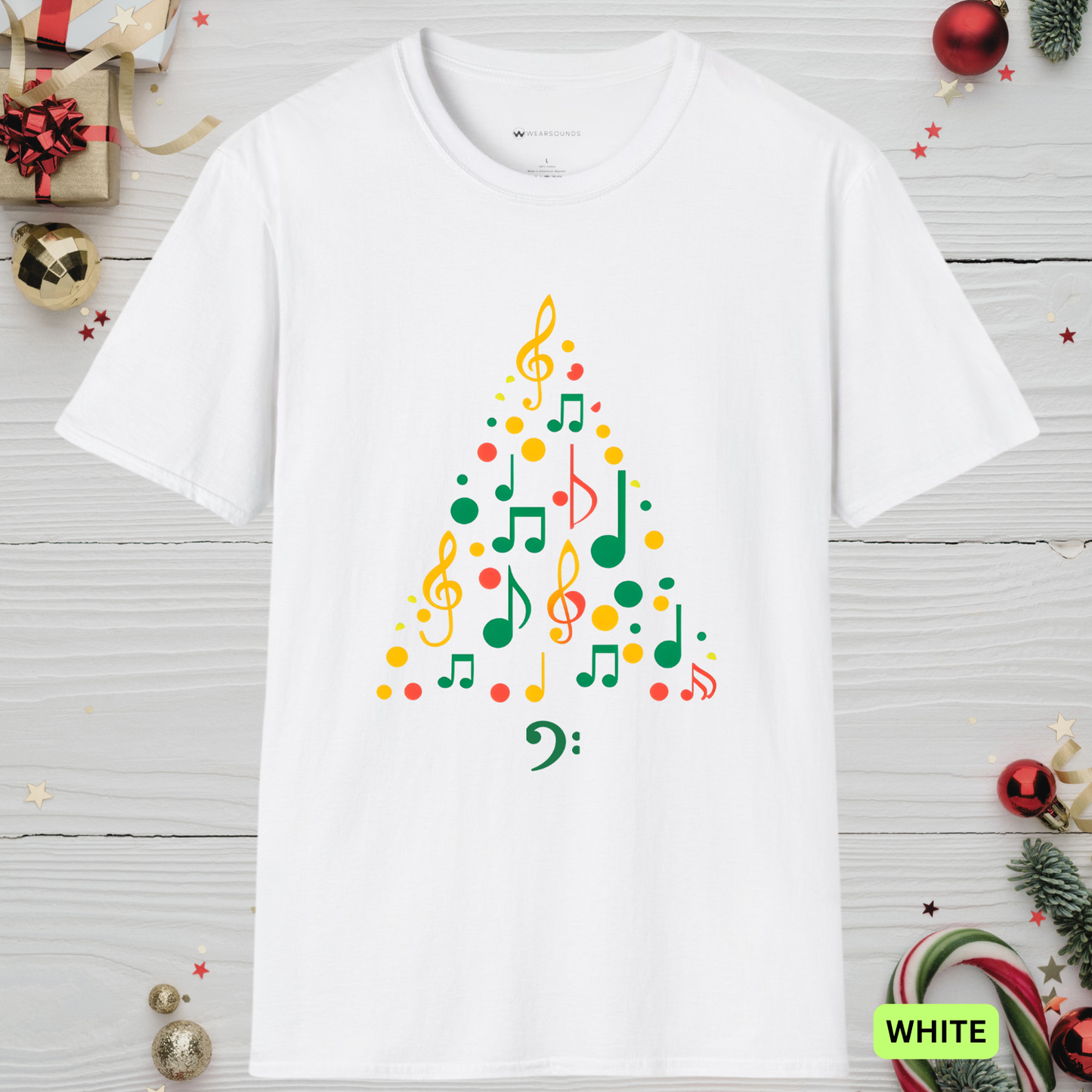 Season’s Soundings    | T-SHIRT - 8 colors - 9 sizes |  🎁 Perfect for: Anyone who believes in the Music of Christmas,  Choir and band teachers, Musicians performing Christmas concerts, Music students and festive families, Carolers and community performers
