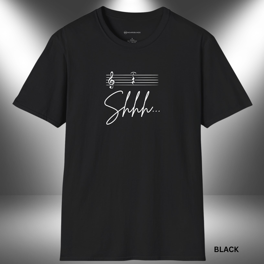 Shhh...  SILENT MEASURES  | T-SHIRT -  colors - 9 sizes  | 🎁 Perfect for:  Music teachers and choir directors,  Band and orchestra members, Students in choir, band, or orchestra