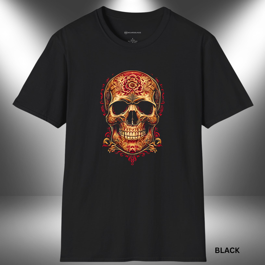 SKULL SONATA        | T-SHIRT - BLACK - 9 sizes | Perfect for:  Tattoo art lovers and collectors,  Musicians with a gothic or metal aesthetic, skull art, or alternative fashion,  Anyone who lives loud and loves to stand out