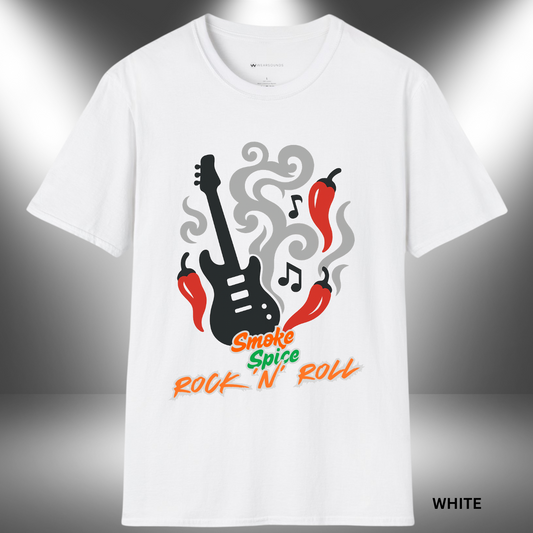 SMOKE, SPICE, ROCK 'N' ROLL        | T-SHIRT - 7 colors - 9 sizes | 🔥 For those who like their licks hot and their riffs hotter.
