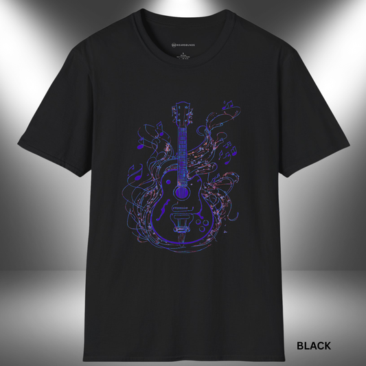 SONIC FLOW GUITAR    | T-SHIRT - 2 colors - 9 sizes | Perfect gift for:  Guitar players (acoustic or electric)  Music students & teachers   Band members & performers (and anyone who likes pudding....inside joke)