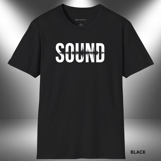S O U N D        | T-SHIRT - 6 colors - 9 sizes |  🎁 Perfect gift for:  Audio engineers and sound designers,  DJs and producers,  Music teachers or students