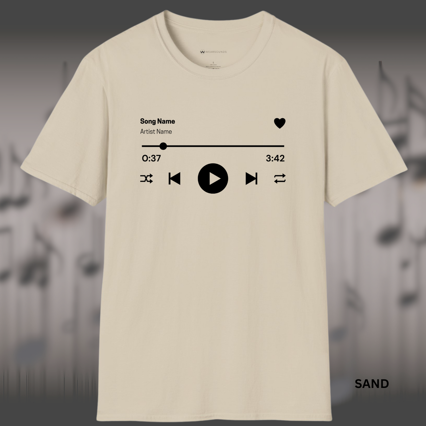 TRACK IN PROGRESS    | T-SHIRT - 4 colors - 9 sizes | Music Player Shirt - 🖤 Add it to your rotation.