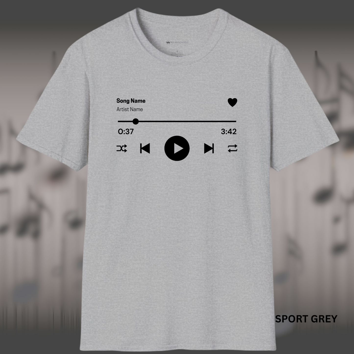 TRACK IN PROGRESS    | T-SHIRT - 4 colors - 9 sizes | Music Player Shirt - 🖤 Add it to your rotation.