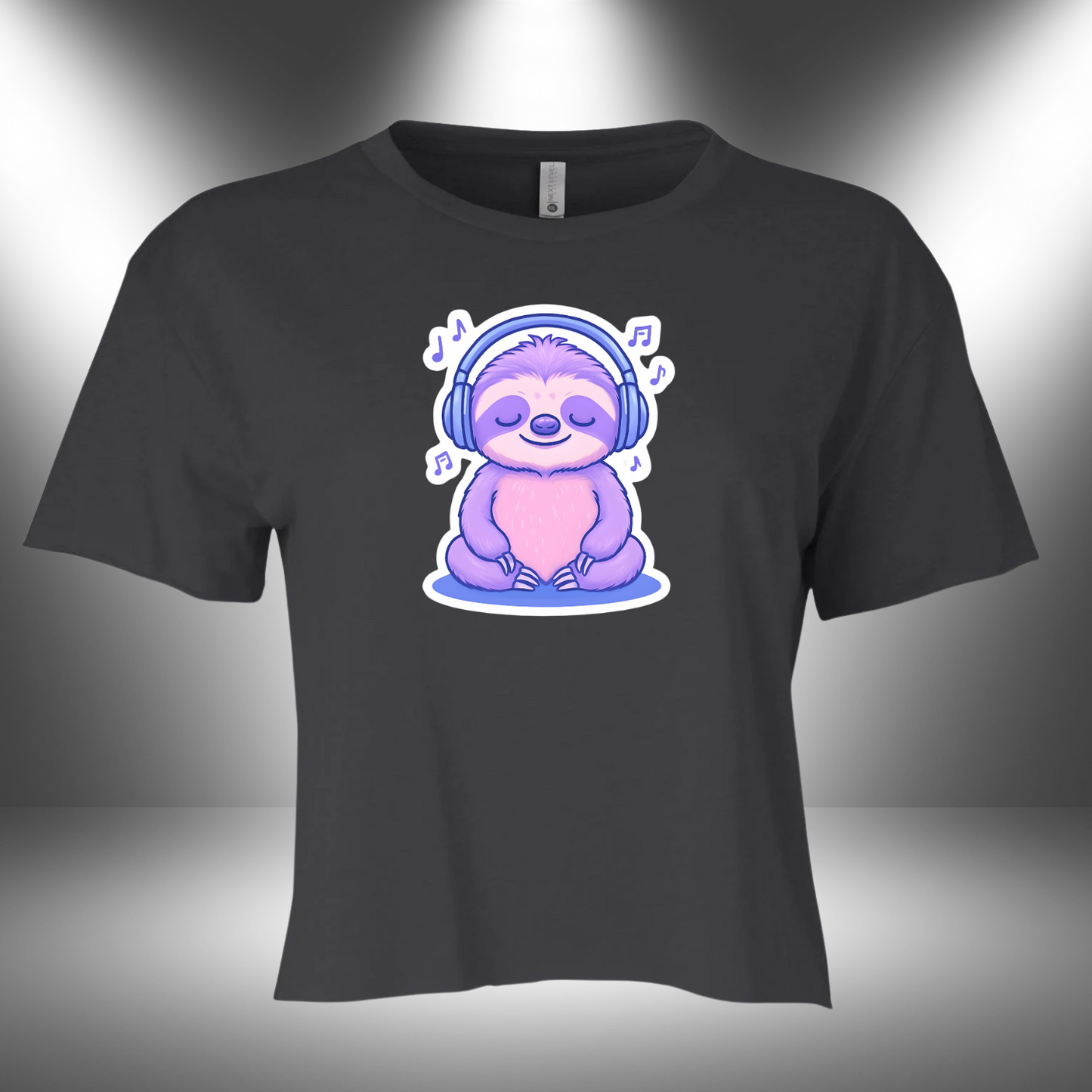 ZEN BEATS SLOTH   |  WOMEN'S FESTIVAL CALI CROP T-SHIRT |  3 Colors - 6 Sizes - Grab yours now and let your chill shine!