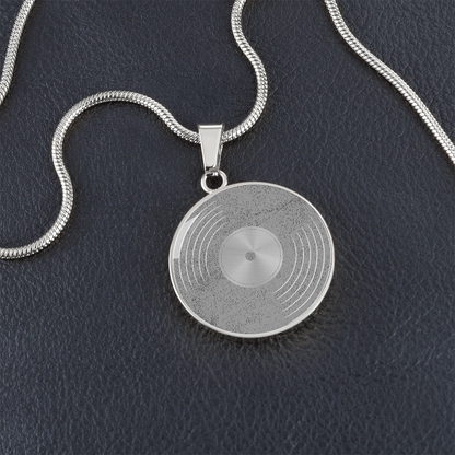 VINYL STATIC | Circle Pendant with Luxury Necklace