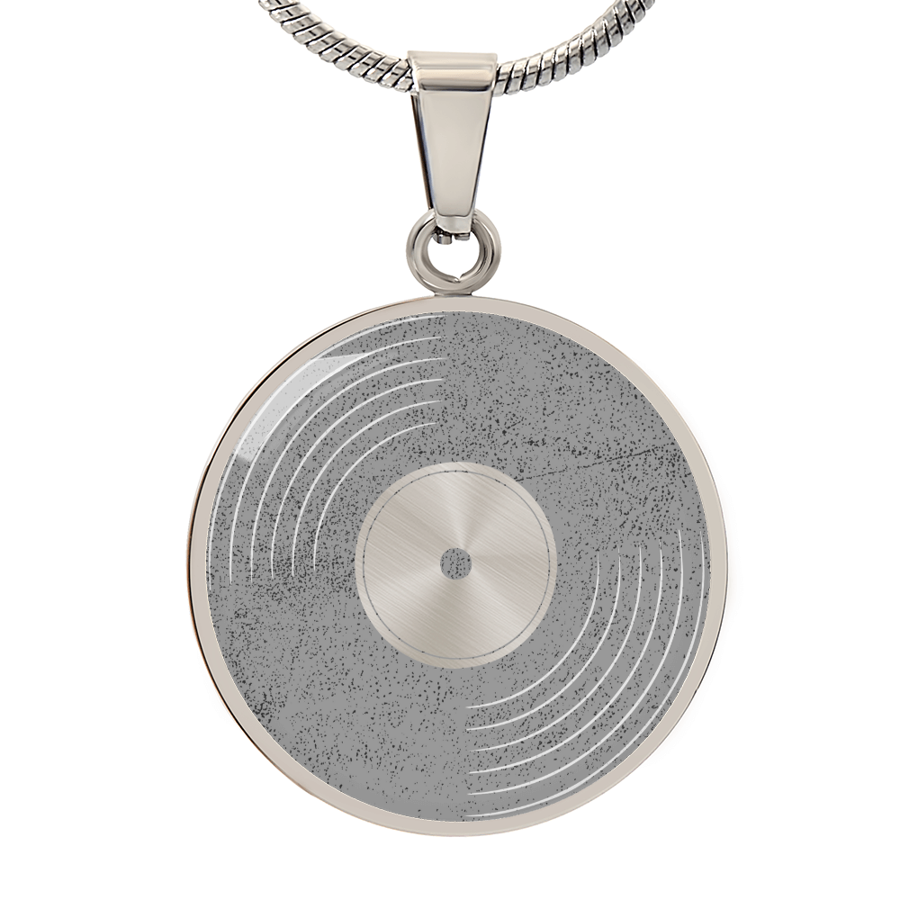VINYL STATIC | Circle Pendant with Luxury Necklace